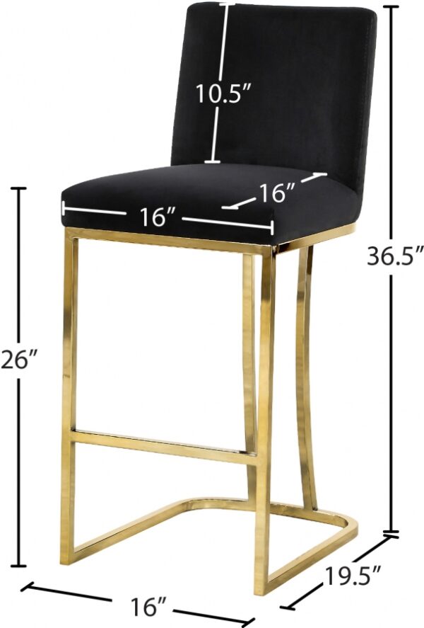 Heidi Velvet Upholstered Counter Stool