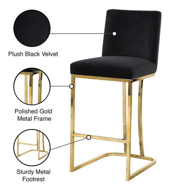 Heidi Velvet Upholstered Counter Stool