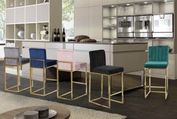Giselle Velvet Upholstered Counter Stool