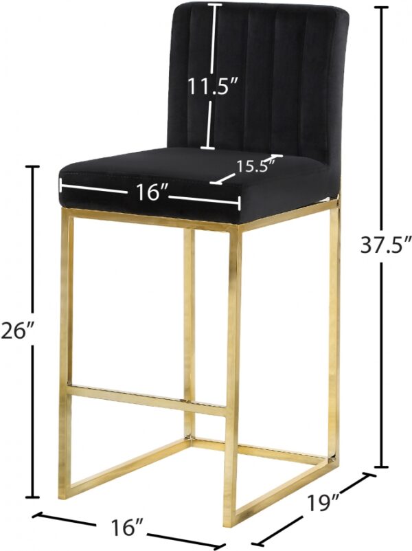 Giselle Velvet Upholstered Counter Stool