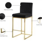 Giselle Velvet Upholstered Counter Stool