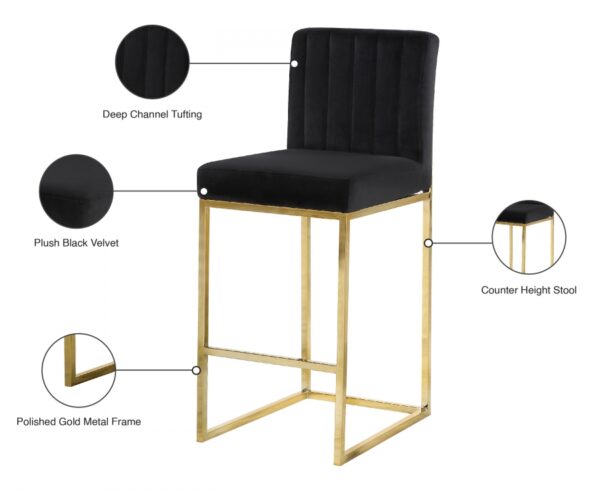 Giselle Velvet Upholstered Counter Stool