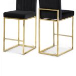 Giselle Velvet Upholstered Counter Stool