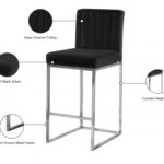 Giselle Velvet Upholstered Counter Stool