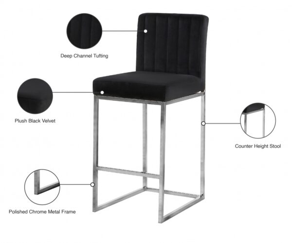 Giselle Velvet Upholstered Counter Stool
