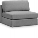 Beckham Linen Textured Fabric Upholstered Armless Modular Chair