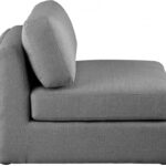 Beckham Linen Textured Fabric Upholstered Armless Modular Chair