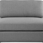 Beckham Linen Textured Fabric Upholstered Armless Modular Chair