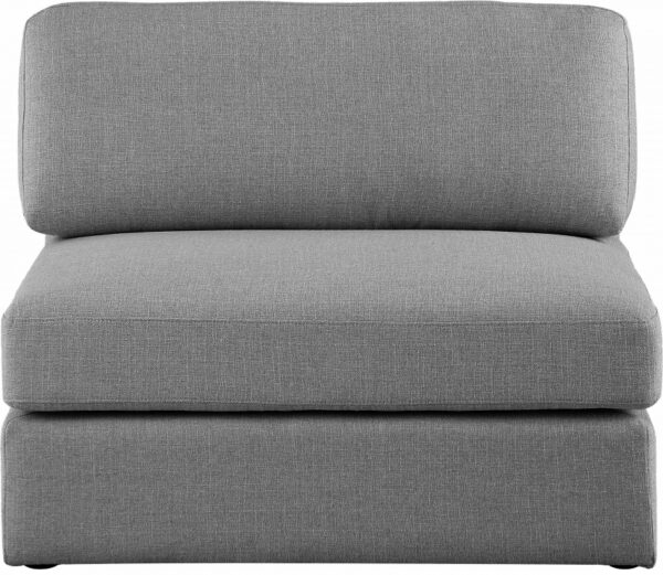 Beckham Linen Textured Fabric Upholstered Armless Modular Chair