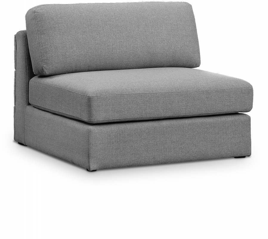 Beckham Linen Textured Fabric Upholstered Armless Modular Chair