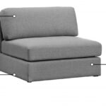 Beckham Linen Textured Fabric Upholstered Armless Modular Chair