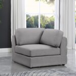 Beckham Linen Textured Fabric Upholstered Corner Modular Chair