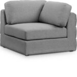 Beckham Linen Textured Fabric Upholstered Corner Modular Chair