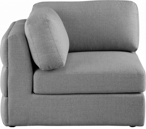 Beckham Linen Textured Fabric Upholstered Corner Modular Chair