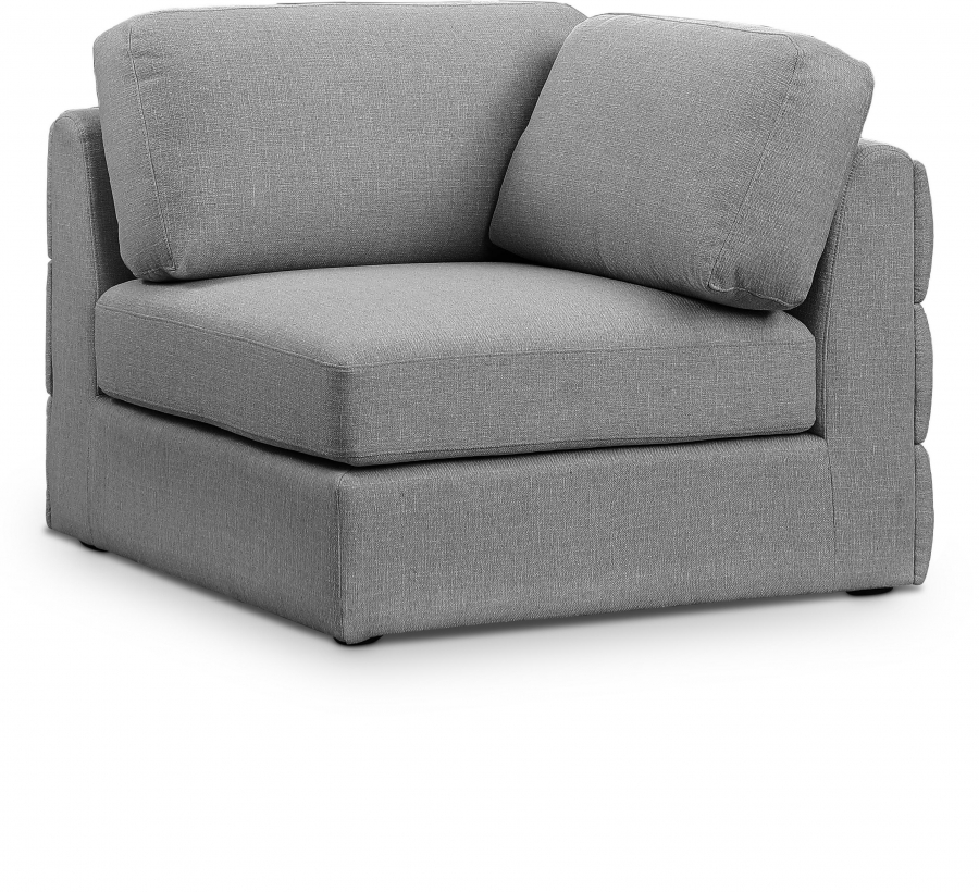 Beckham Linen Textured Fabric Upholstered Corner Modular Chair