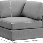 Beckham Linen Textured Fabric Upholstered Corner Modular Chair