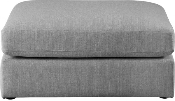 Beckham Linen Textured Fabric Upholstered Modular Ottoman