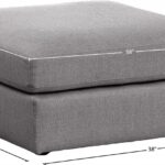 Beckham Linen Textured Fabric Upholstered Modular Ottoman
