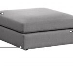 Beckham Linen Textured Fabric Upholstered Modular Ottoman