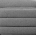 Beckham 114" Linen Textured Fabric Upholstered 3pc. Armless Modular Sofa