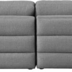 Beckham 152" Linen Textured Fabric Upholstered 4pc. Armless Modular Sofa