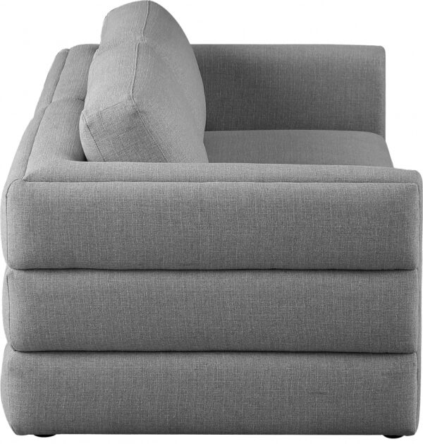 Beckham 76" Linen Textured Fabric Upholstered 2pc. Modular Loveseat