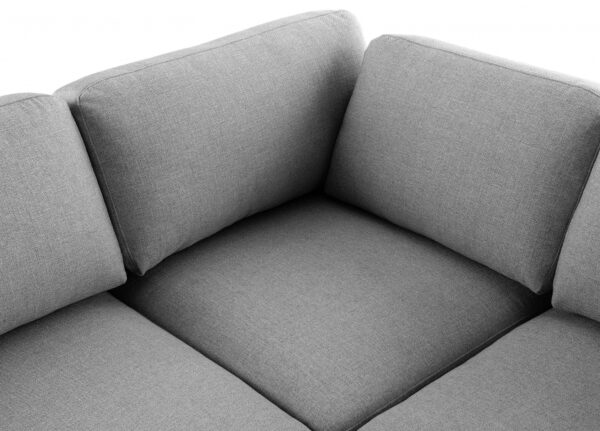 Beckham 114" Linen Textured Fabric Upholstered 4pc. Modular Sectional
