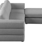 Beckham 114" Linen Textured Fabric Upholstered 4pc. Modular Sectional