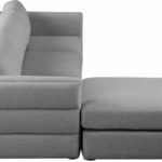 Beckham 114" Linen Textured Fabric Upholstered 4pc. Modular Sectional