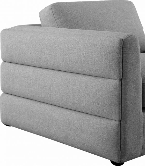 Beckham 114" Linen Textured Fabric Upholstered 4pc. Modular Sectional