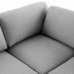 Beckham 114" Linen Textured Fabric Upholstered 4pc. Modular Sectional