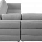 Beckham 114" Linen Textured Fabric Upholstered 4pc. Modular Sectional