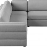 Beckham 114" Linen Textured Fabric Upholstered 4pc. Modular Sectional