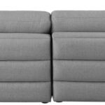 Beckham 152" Linen Textured Fabric Upholstered 5pc. Modular Sectional