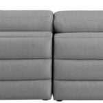 Beckham 152" Linen Textured Fabric Upholstered 5pc. Modular Sectional