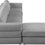 Beckham 152" Linen Textured Fabric Upholstered 5pc. Modular Sectional