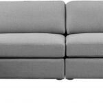Beckham 152" Linen Textured Fabric Upholstered 5pc. Modular Sectional