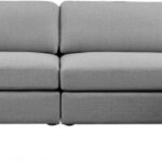 Beckham 152" Linen Textured Fabric Upholstered 5pc. Modular Sectional