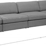 Beckham 152" Linen Textured Fabric Upholstered 5pc. Modular Sectional