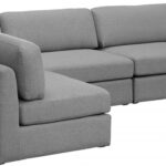 Beckham 152" Linen Textured Fabric Upholstered 5pc. Modular Sectional