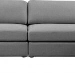 Beckham 152" Linen Textured Fabric Upholstered 5pc. Modular Sectional
