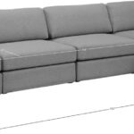 Beckham 152" Linen Textured Fabric Upholstered 5pc. Modular Sectional