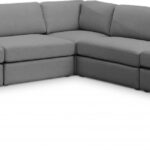 Beckham 114" Linen Textured Fabric Upholstered 5pc. Modular Sectional