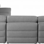 Beckham 114" Linen Textured Fabric Upholstered 5pc. Modular Sectional