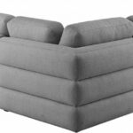 Beckham 114" Linen Textured Fabric Upholstered 5pc. Modular Sectional