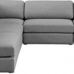 Beckham 114" Linen Textured Fabric Upholstered 5pc. Modular Sectional