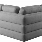 Beckham 114" Linen Textured Fabric Upholstered 5pc. Modular Sectional