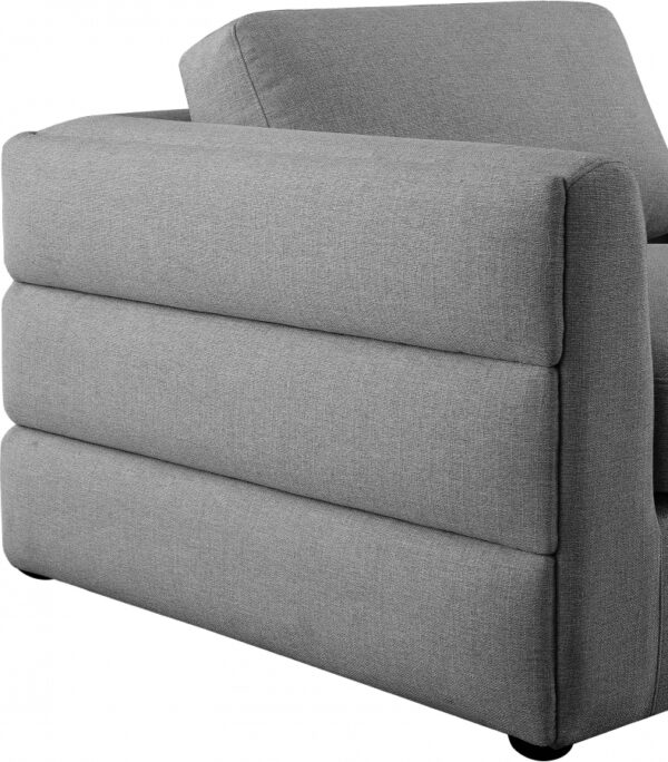 Beckham 114" Linen Textured Fabric Upholstered 5pc. Modular Sectional