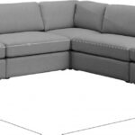 Beckham 114" Linen Textured Fabric Upholstered 5pc. Modular Sectional