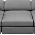 Beckham 114" Linen Textured Fabric Upholstered 6pc. Modular Sectional